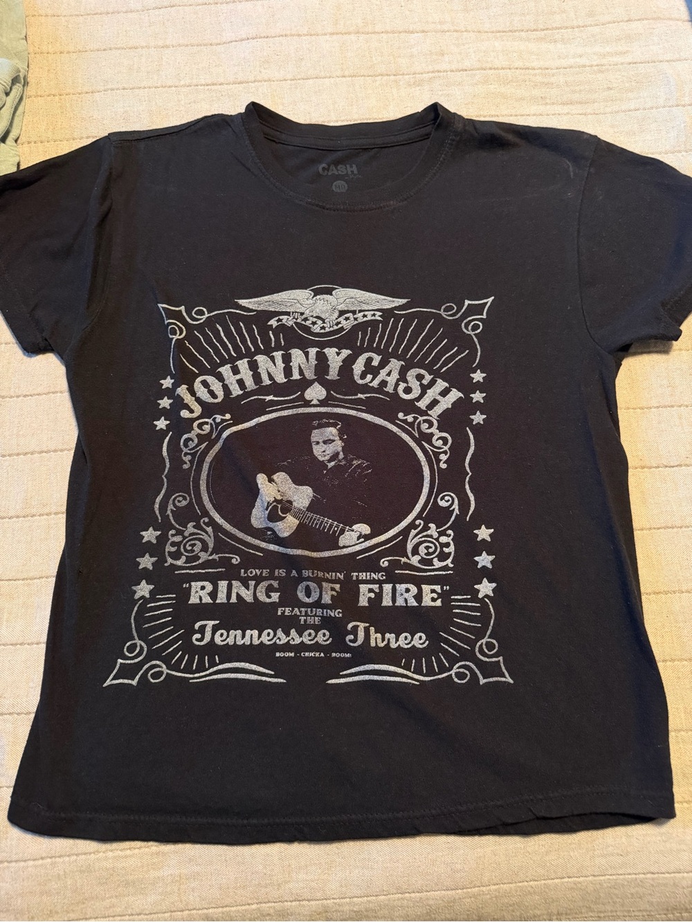 Black Graphic Tee - Johnny Cash